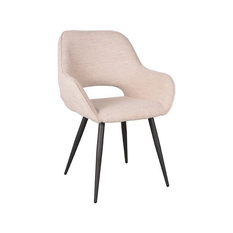 LABEL51 Chaise de salle à manger Fer - Naturel - Boucle
