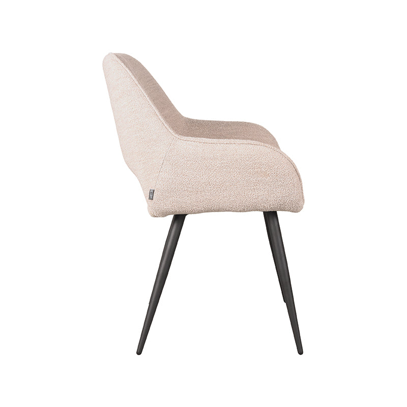 LABEL51 Chaise de salle à manger Fer - Naturel - Boucle