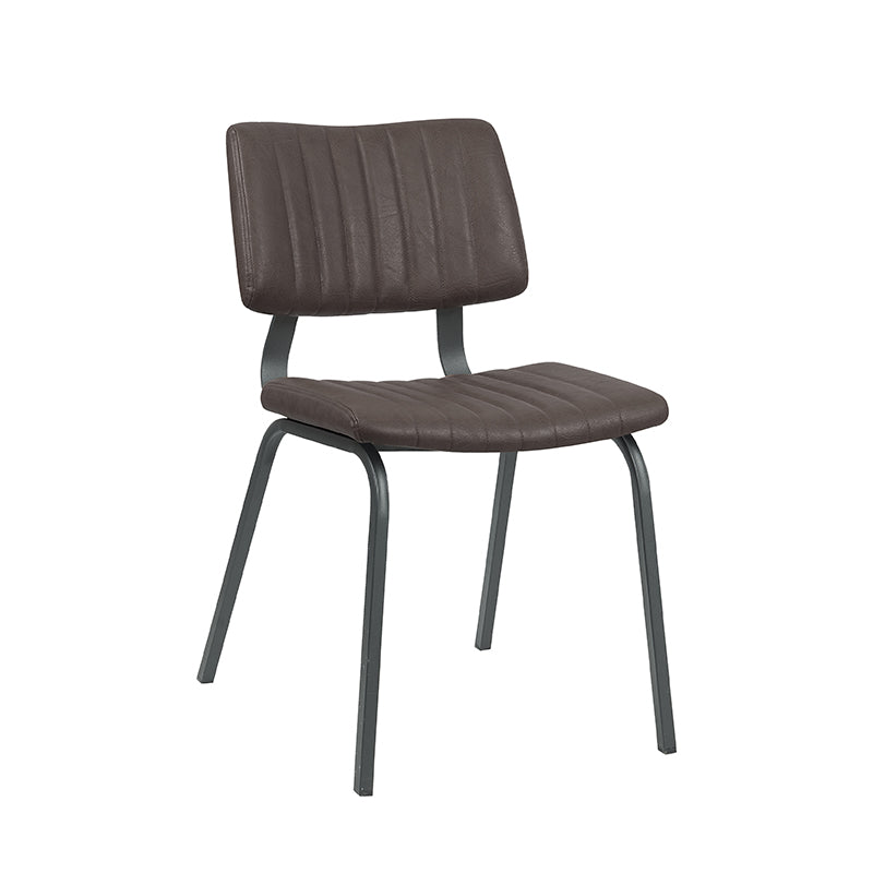 Label51 - Eetkamerstoel Gusto - Kunstleder - Donkerbruin - 46 x 56 x 79 cm