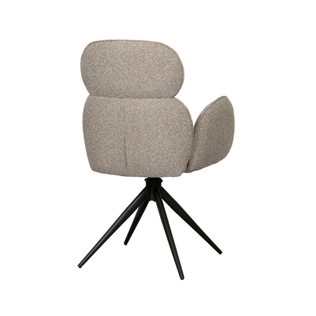 Label51 - Eetkamerstoel Vidar - Bouclé - Naturel - 58 x 62 x 91 cm