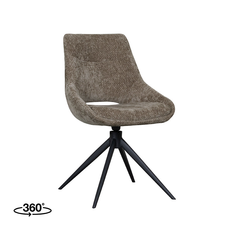 Label51 - Eetkamerstoel Marlow - Stof - Hunter groen - 48 x 63 x 86 cm
