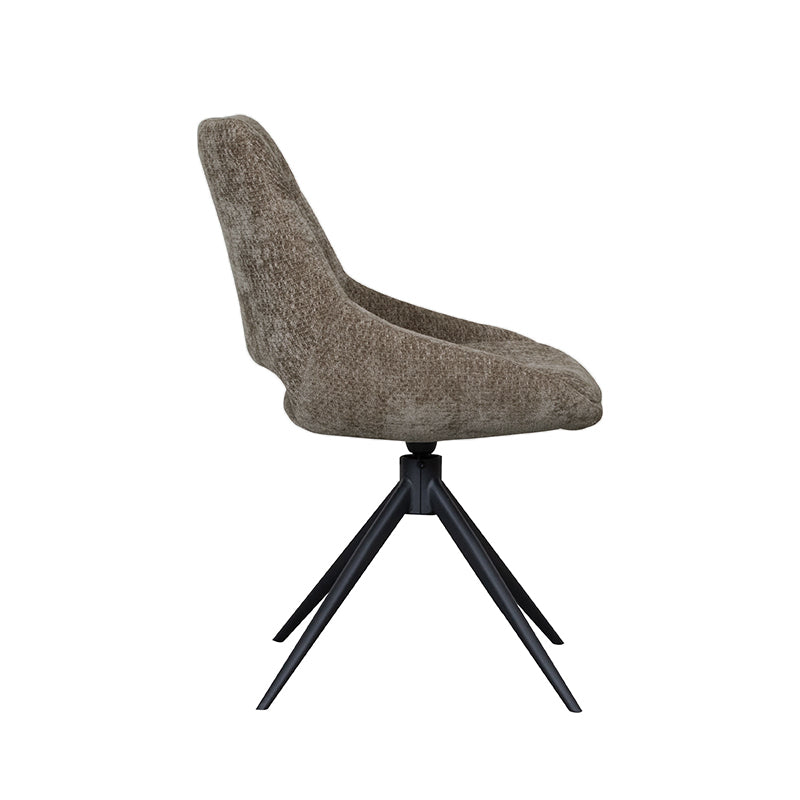 Label51 - Eetkamerstoel Marlow - Stof - Hunter groen - 48 x 63 x 86 cm