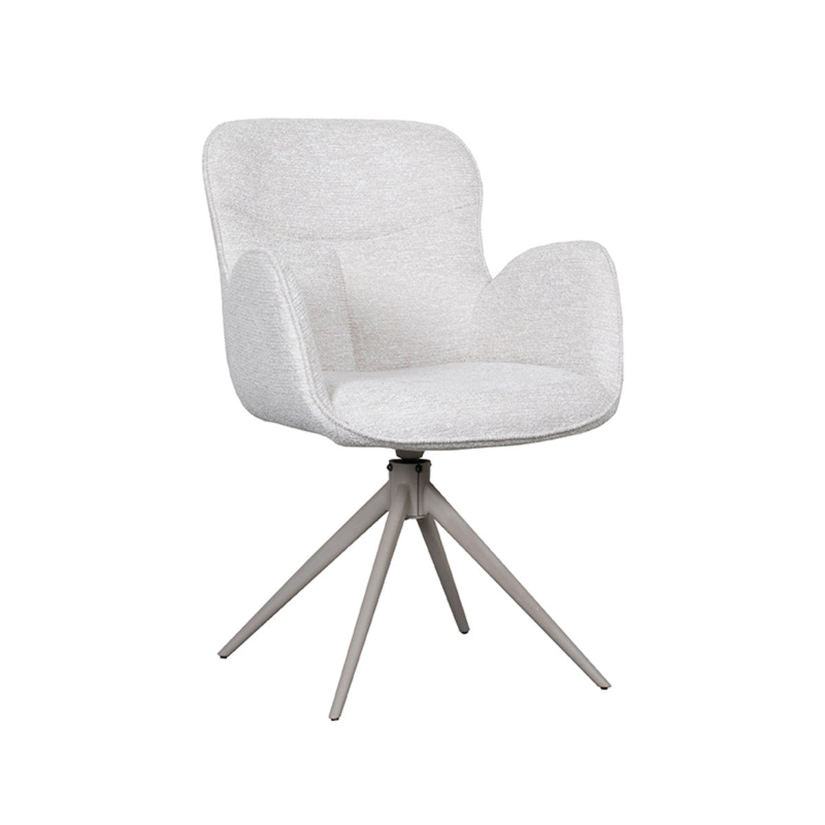 Label51 - Chaise de salle à manger Lasse - Tissu - Naturel - 60 x 65 x 90 cm