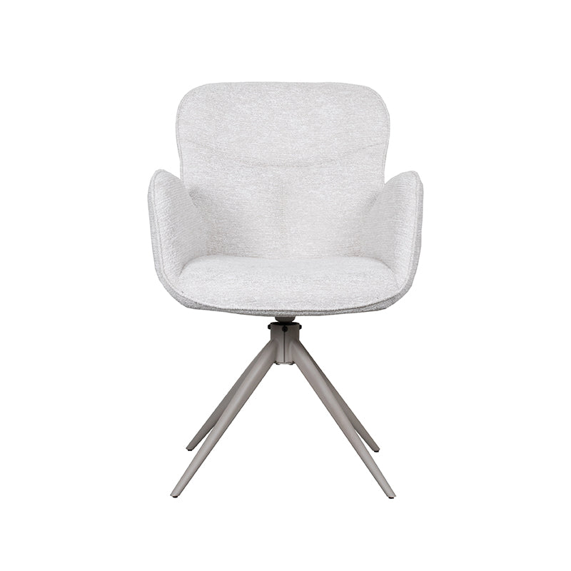 Label51 - Chaise de salle à manger Lasse - Tissu - Naturel - 60 x 65 x 90 cm