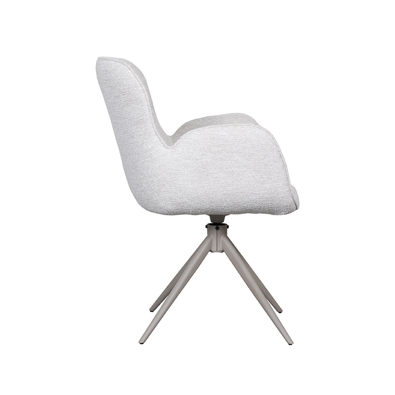 Label51 - Chaise de salle à manger Lasse - Tissu - Naturel - 60 x 65 x 90 cm