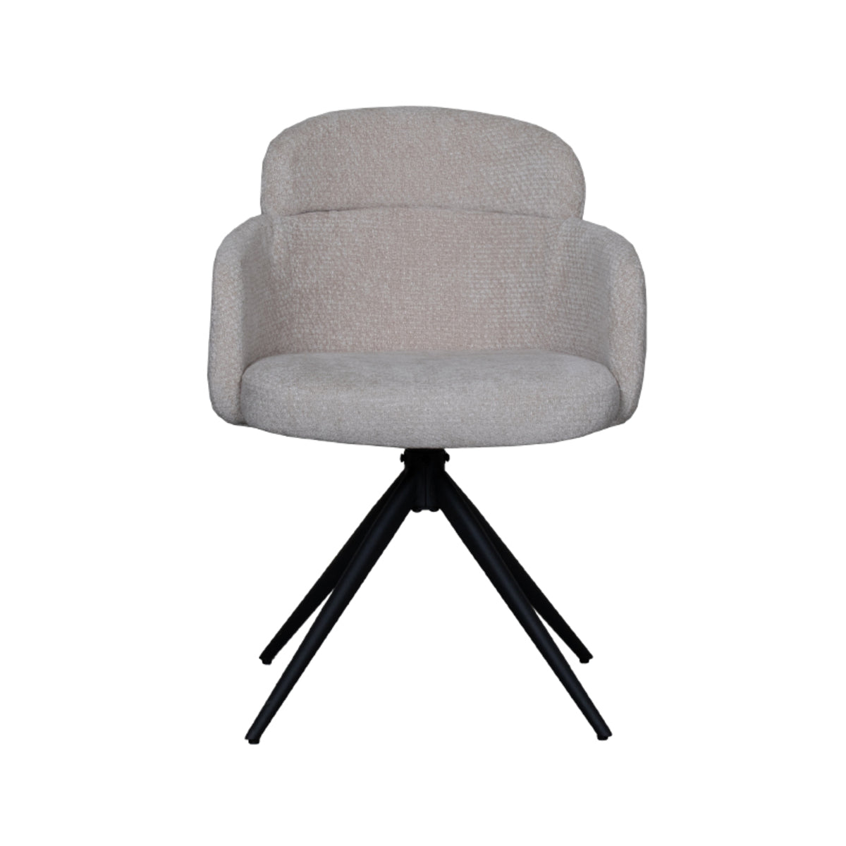 Label51 - Eetkamerstoel Levi - Stof - Naturel - 56 x 60 x 80 cm