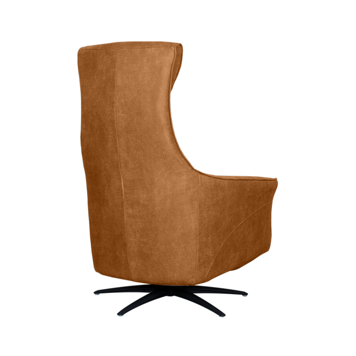 Label51 - Fauteuil relax électrique Lund - Microsuède - Cognac - 74 x 83 x 112 cm