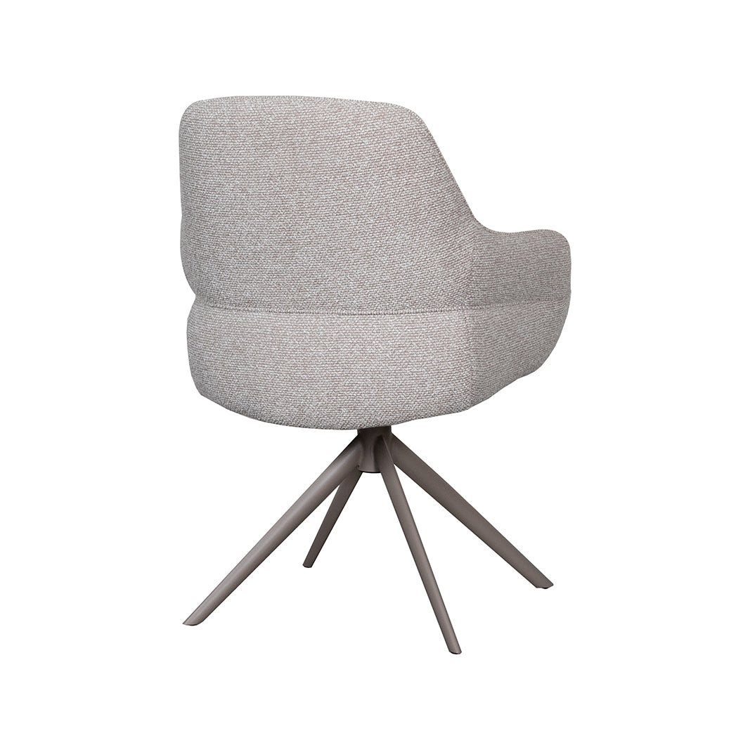 Label51 - Eetkamerstoel Bern - Bouclé - Naturel - 61 x 66 x 91 cm