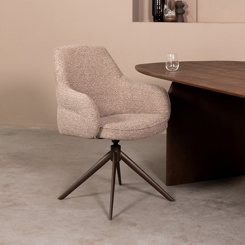 Label51 - Chaise de salle à manger Bern - Bouclé - Champignon - 61 x 66 x 91 cm