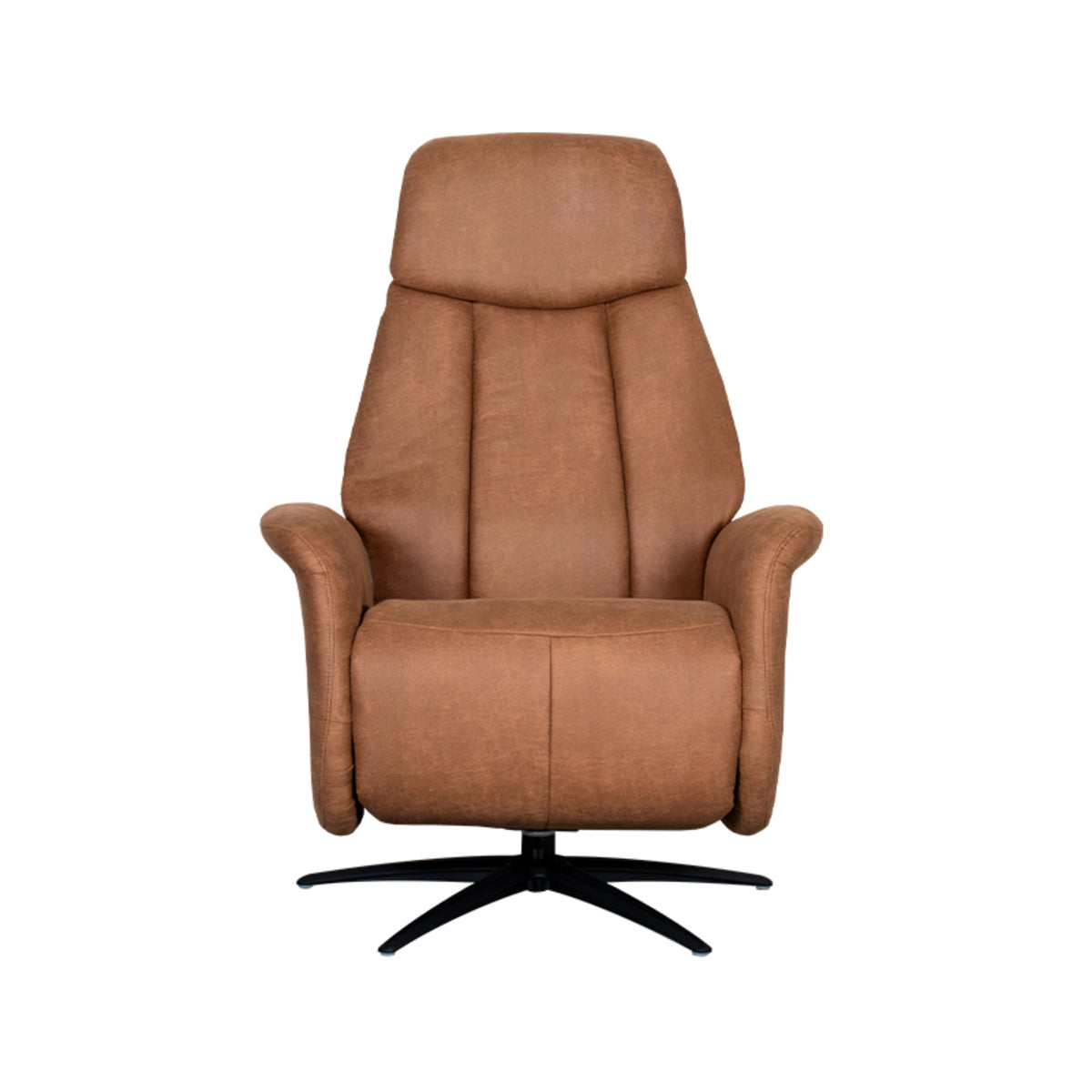 Label51 - Elektrische relaxfauteuil Oslo - Microsuède - Cognac - 79 x 87 x 112 cm