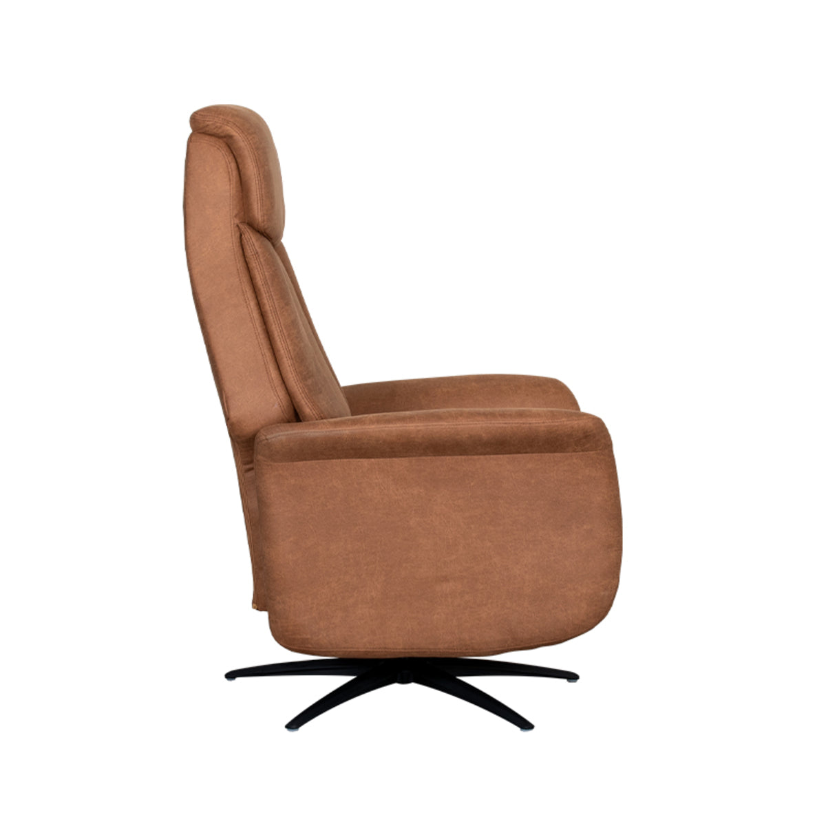 Label51 - Elektrische relaxfauteuil Oslo - Microsuède - Cognac - 79 x 87 x 112 cm
