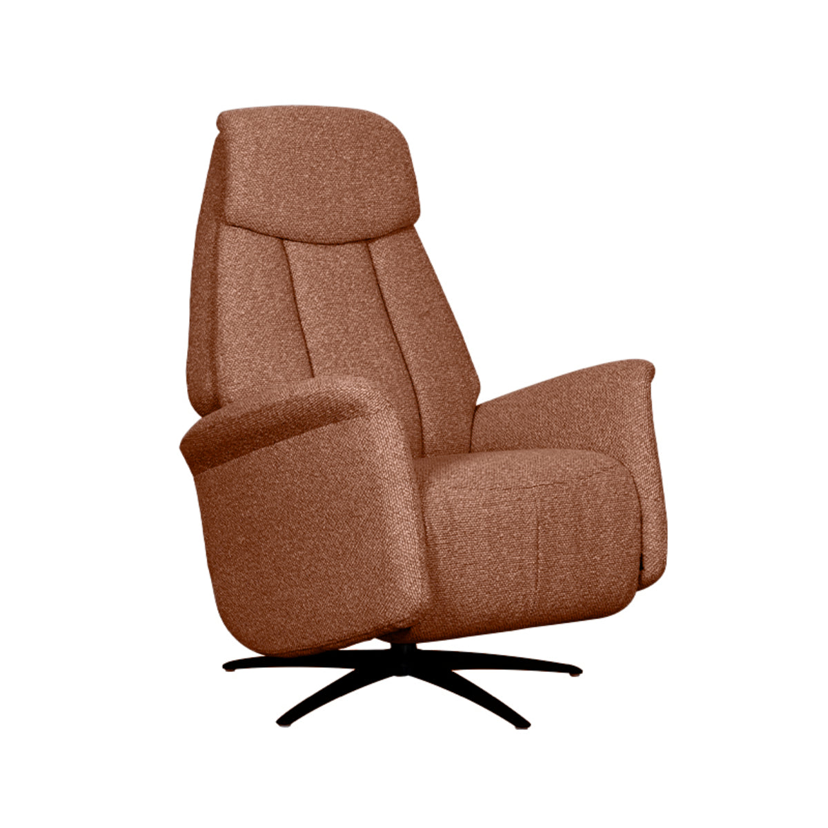 Label51 - Fauteuil relax électrique Oslo - Bouclé - Corail - 79 x 87 x 112 cm