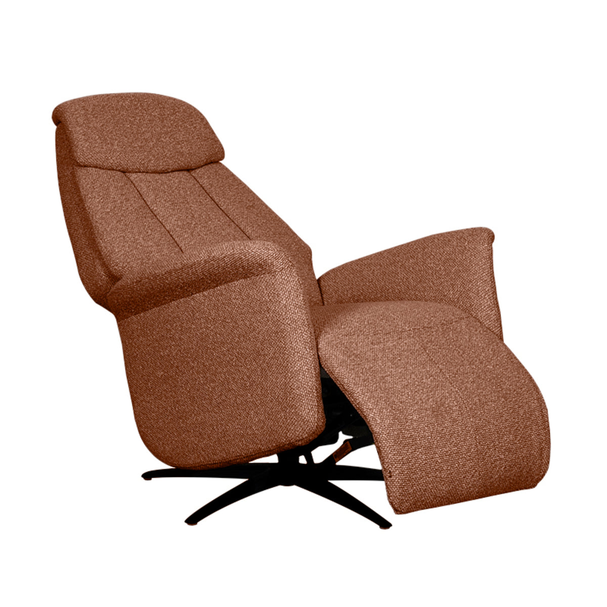 Label51 - Fauteuil relax électrique Oslo - Bouclé - Corail - 79 x 87 x 112 cm