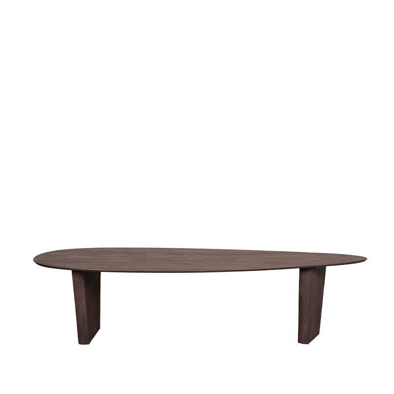 Label51 - Table à manger Wow - Bois de manguier - Espresso - 300 x 130 x 75 cm