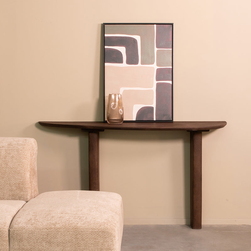 Label51 - Table d'appoint Wow - Bois de manguier - Espresso - 135 x 40 x 75 cm