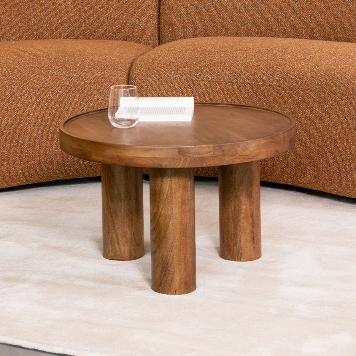 Label51 - Table basse Elly - Bois de manguier - Naturel - 60 x 60 x 38 cm