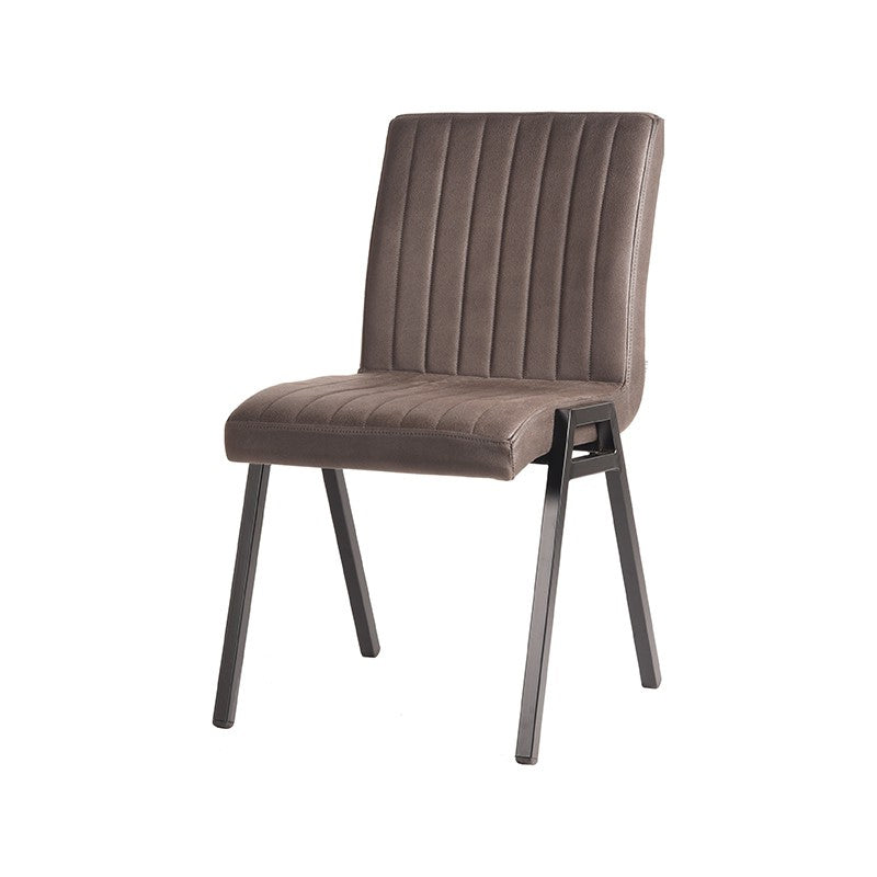 LABEL51 Chaise de salle à manger Matz - Anthracite - Microfibre