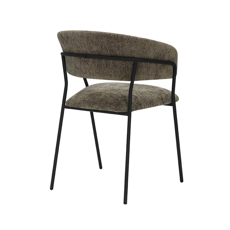 Label51 - Eetkamerstoel Luuk - Stof - Hunter groen - 58 x 45 x 80 cm