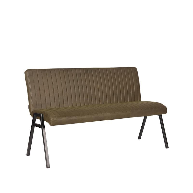 Label51 - Banc de salle à manger Matz - Microfibre - Vert kaki - 145 x 62 x 86 cm