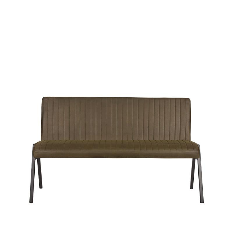 Label51 - Banc de salle à manger Matz - Microfibre - Vert kaki - 145 x 62 x 86 cm