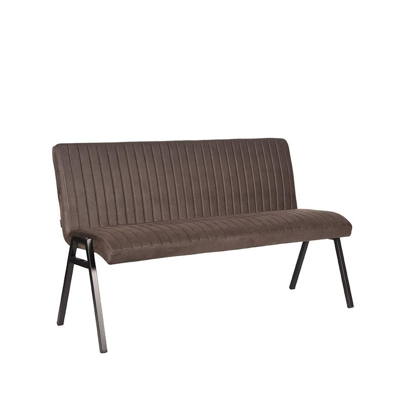 Label51 - Banc de salle à manger Matz - Microfibre - Anthracite - 145 x 62 x 86 cm