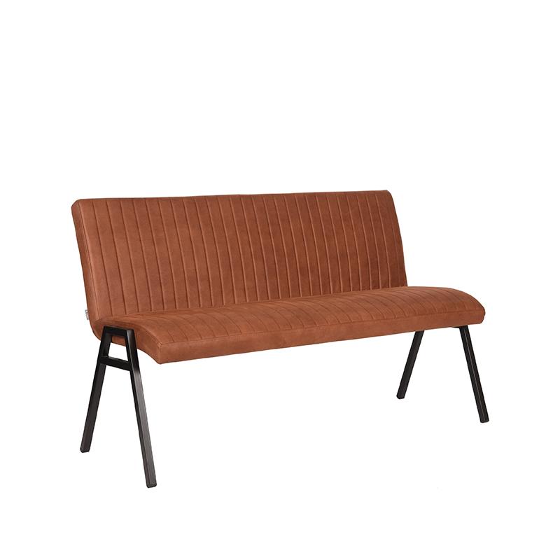 Label51 - Banc de salle à manger Matz - Microfibre - Cognac - 145 x 62 x 86 cm