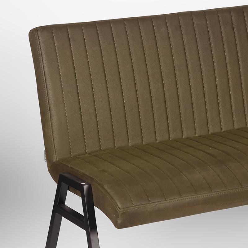 Label51 - Banc de salle à manger Matz - Microfibre - Vert kaki - 175 x 62 x 86 cm