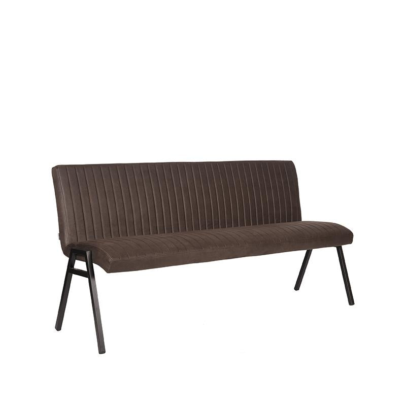 Label51 - Banc de salle à manger Matz - Microfibre - Anthracite - 175 x 62 x 86 cm