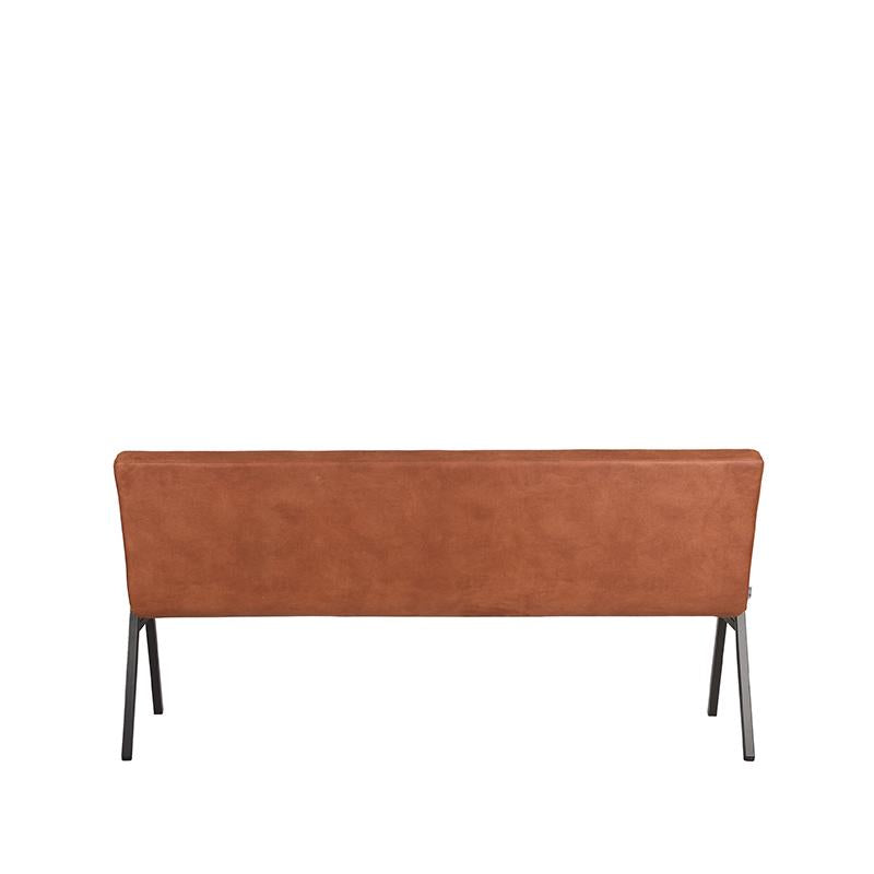 Label51 - Banc de salle à manger Matz - Microfibre - Cognac - 175 x 62 x 86 cm