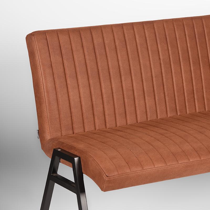Label51 - Banc de salle à manger Matz - Microfibre - Cognac - 175 x 62 x 86 cm