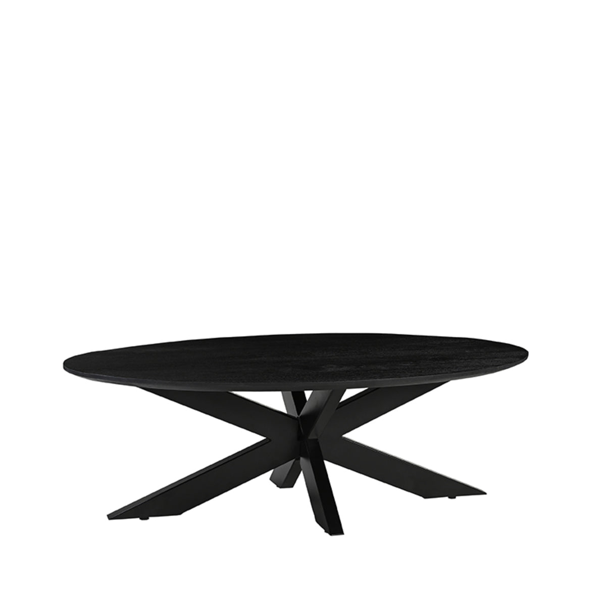 Label51 - Table basse James - Bois de manguier - Noir - 130 x 70 x 43 cm