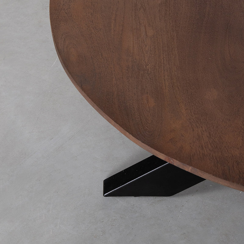 Label51 - Table basse Otis - Bois de manguier - Espresso - 80 x 80 x 43 cm