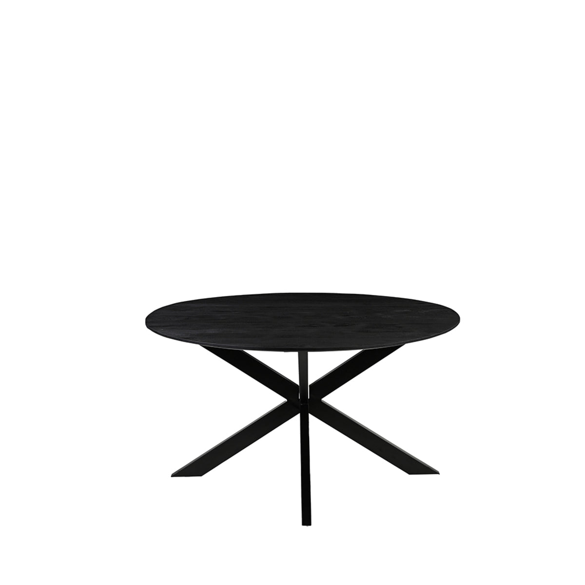 Label51 - Eettafel Otis - Mangohout - Zwart - 130 x 130 x 76 cm