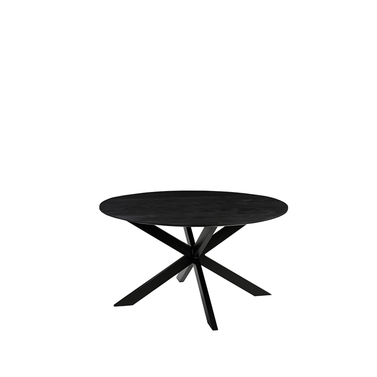 Label51 - Eettafel Otis - Mangohout - Zwart - 130 x 130 x 76 cm