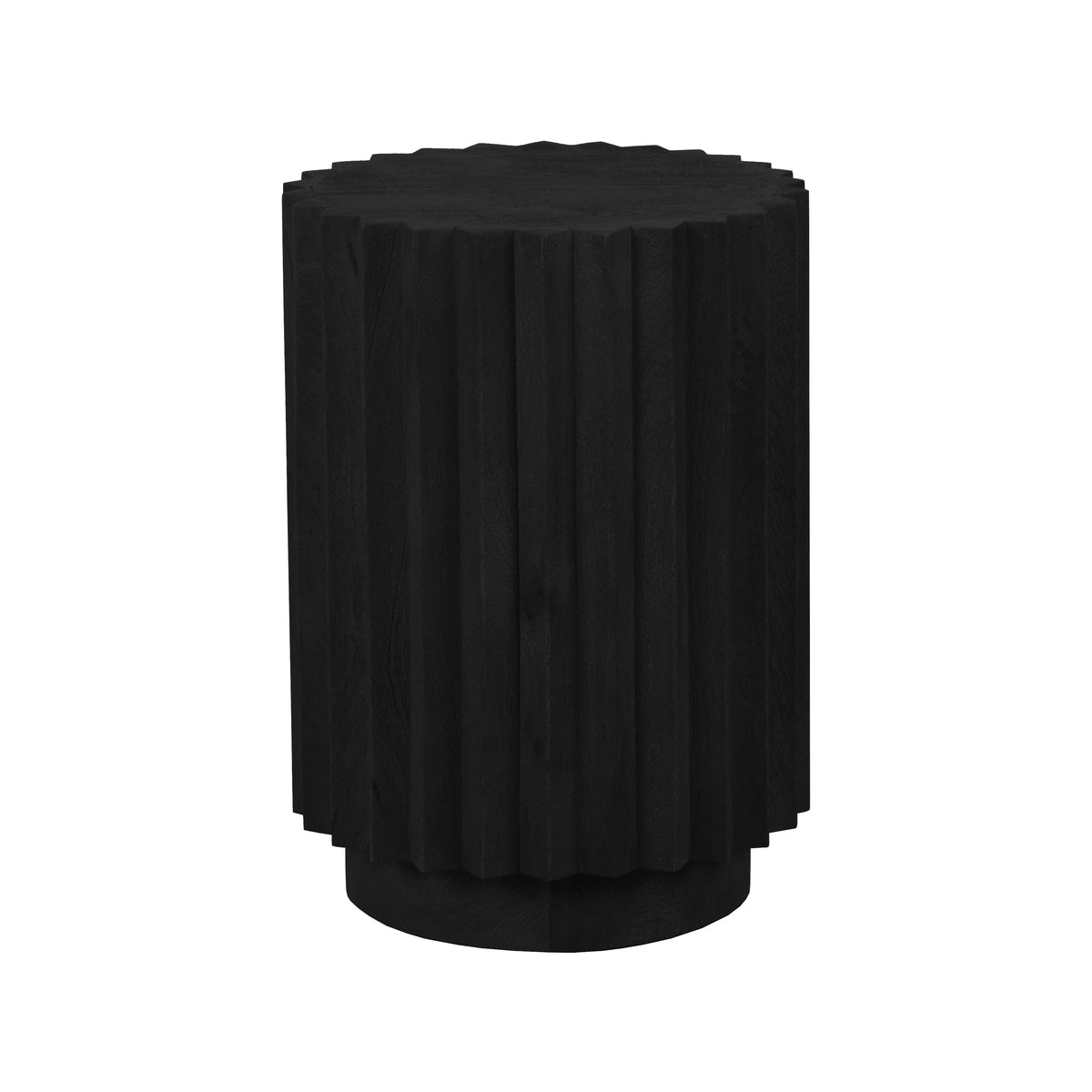 Label51 - Table d'appoint Novan - Bois de manguier - Noir - 35 x 35 x 48 cm