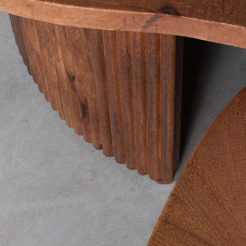 Label51 - Salontafelset Timon - Mangohout - Naturel - 100 x 58 x 40 cm