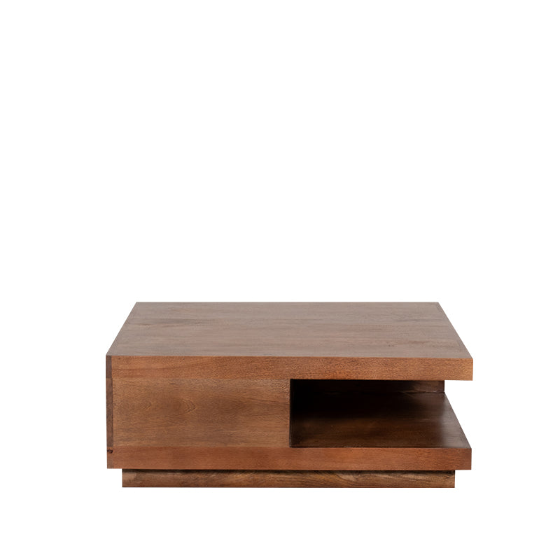 Label51 - Salontafel vierkant - Mangohout - Naturel - 80 x 80 x 30 cm