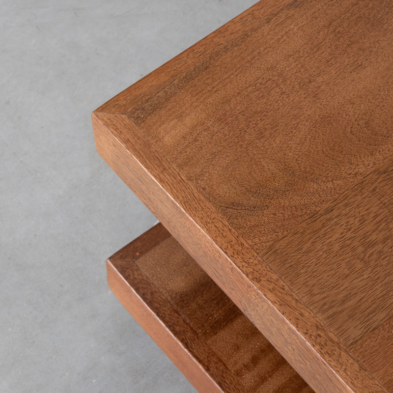 Label51 - Salontafel vierkant - Mangohout - Naturel - 80 x 80 x 30 cm