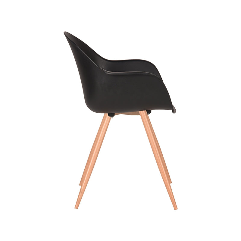 Label51 - Chaise de salle à manger Parma - Polypropylène - Noir - 58 x 54 x 85 cm