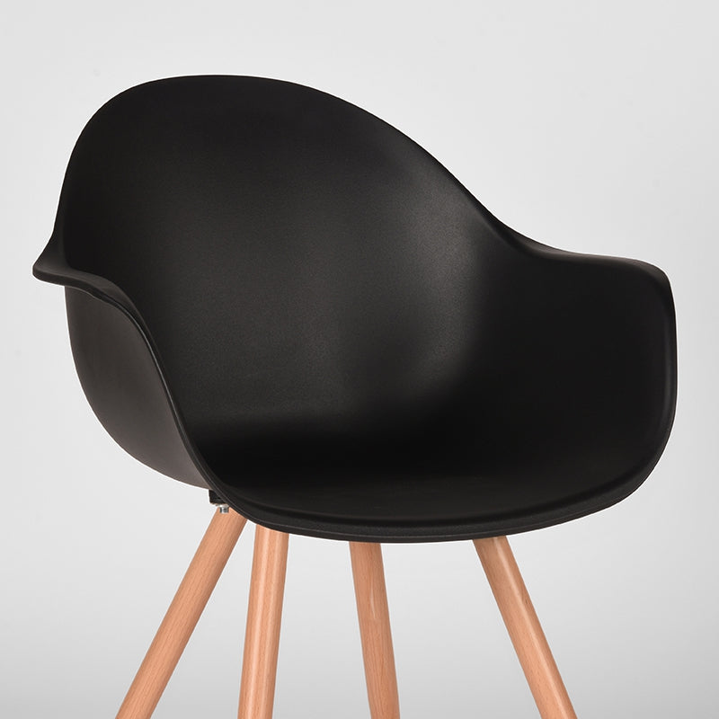 Label51 - Chaise de salle à manger Parma - Polypropylène - Noir - 58 x 54 x 85 cm