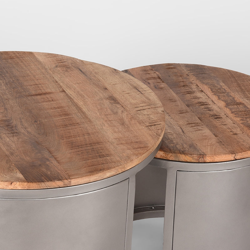 Label51 - Salontafelset Bunch - Mangohout - 60 x 60 x 45 cm