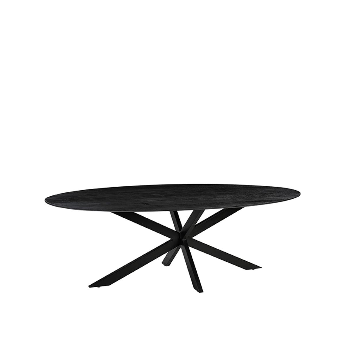 Label51 - Eettafel James - Mangohout - Zwart - 210 x 100 x 76 cm