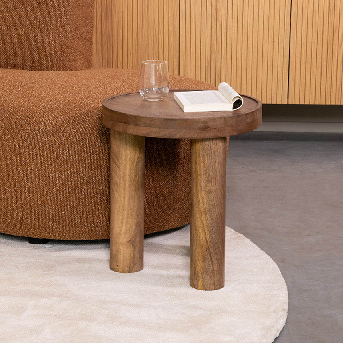 Label51 - Table d'appoint Elly - Bois de manguier - Naturel - 42 x 42 x 46 cm