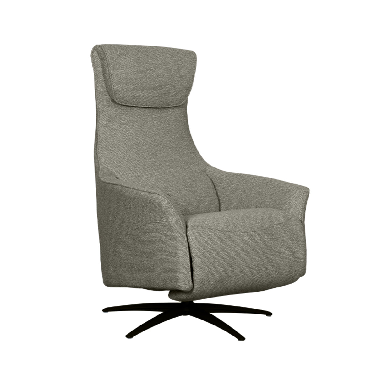 Label51 - Elektrische relaxfauteuil Lund - Bouclé - Mushroom - 74 x 83 x 112 cm