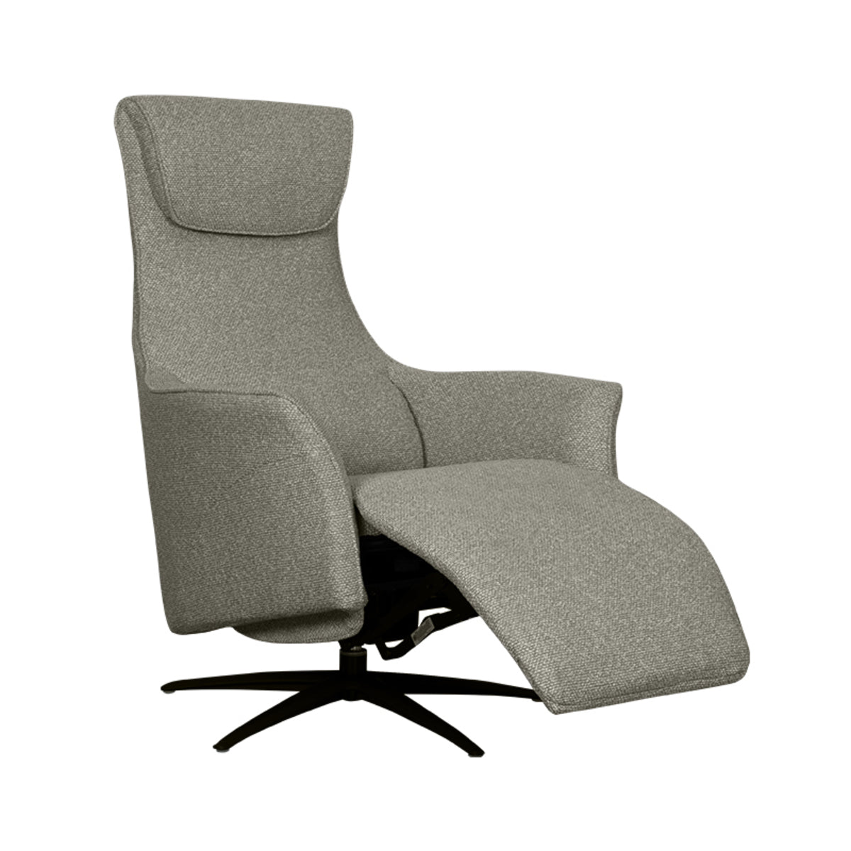 Label51 - Elektrische relaxfauteuil Lund - Bouclé - Mushroom - 74 x 83 x 112 cm