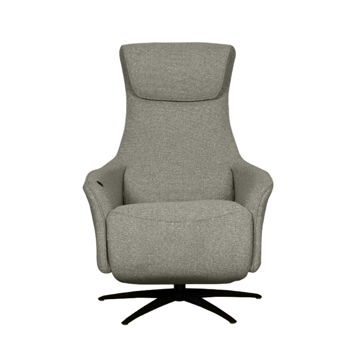 Label51 - Elektrische relaxfauteuil Lund - Bouclé - Mushroom - 74 x 83 x 112 cm