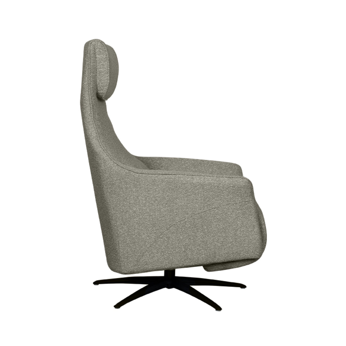 Label51 - Elektrische relaxfauteuil Lund - Bouclé - Mushroom - 74 x 83 x 112 cm