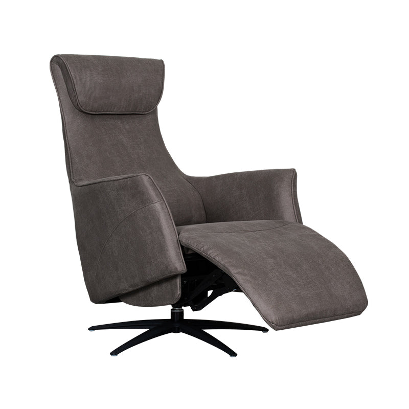 Label51 - Fauteuil relax électrique Lund - Microsuède - Anthracite - 74 x 83 x 112 cm