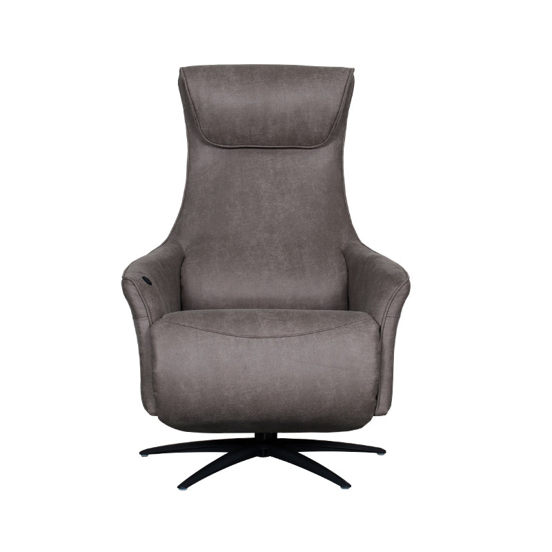 Label51 - Fauteuil relax électrique Lund - Microsuède - Anthracite - 74 x 83 x 112 cm
