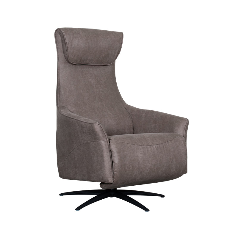 Label51 - Fauteuil relax électrique Lund - Microsuède - Taupe - 74 x 83 x 112 cm